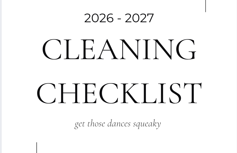 Cleaning Checklist for Dance Routines